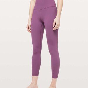 Lululemon Wunder train high rise tight 25” vintage plum size 6